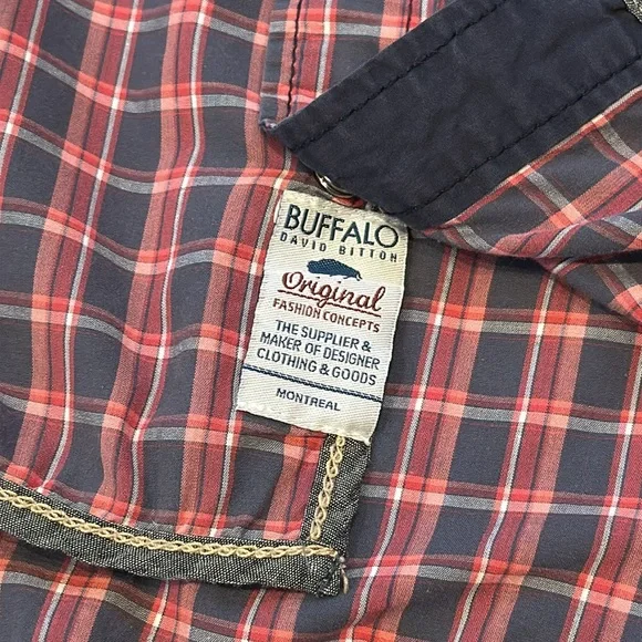 David Bitton ORIGINAL BUFFALO Plaid Vintage L/S Snap Front Western Style… - Picture 6 of 7